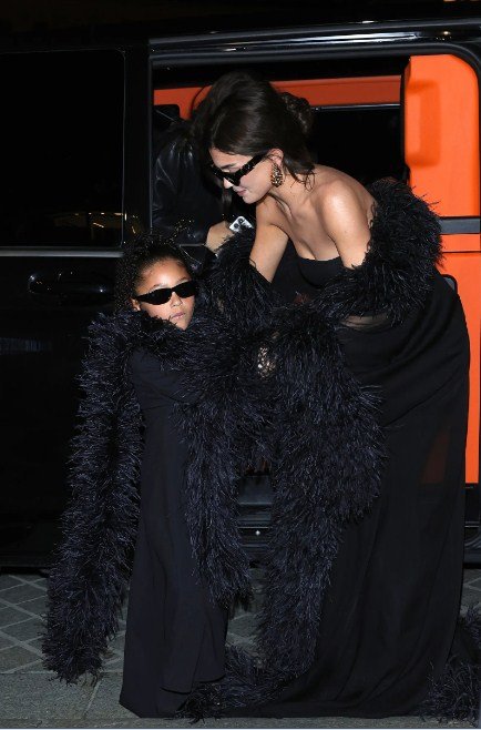 Double Delight: Kylie Jenner and Stormi Webster Matching Elegance at Valentino
