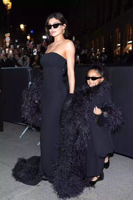 Double Delight: Kylie Jenner and Stormi Webster Matching Elegance at Valentino