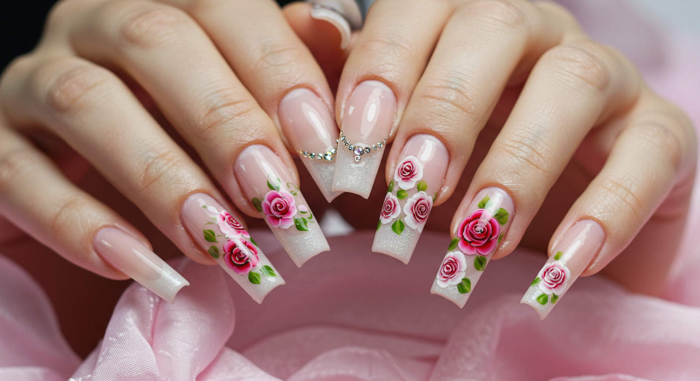 Elegant Floral Nail Art Designs