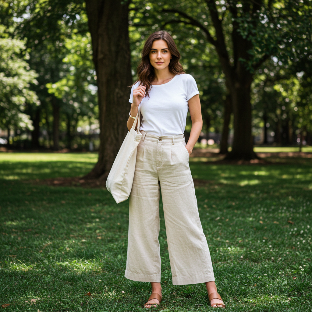 Casual Tee & Wide-Leg Pants