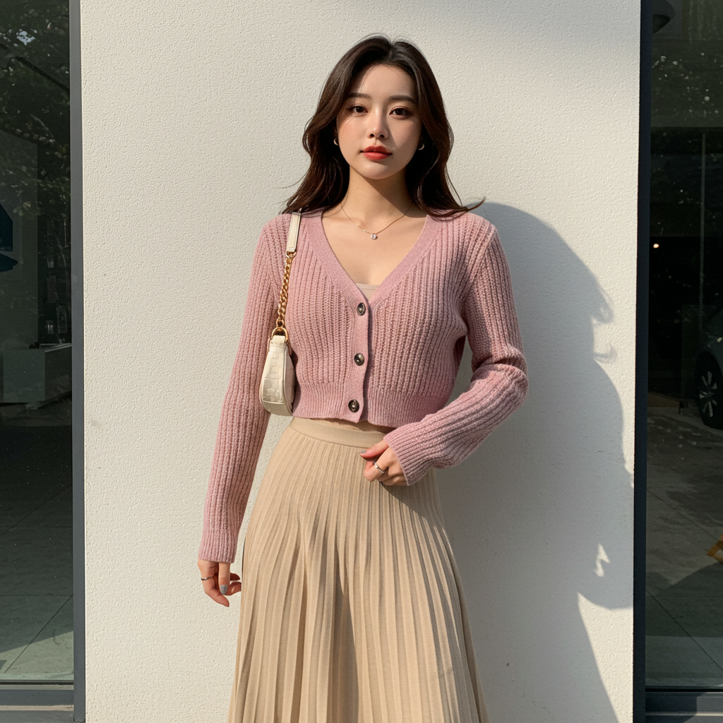 Cropped Cardigan & Skirt