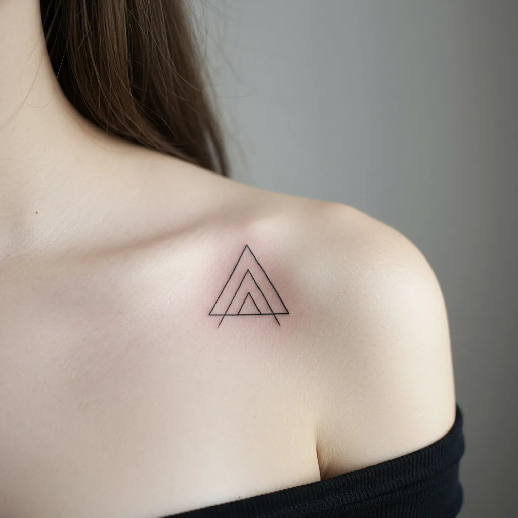 Geometric Triangle Tattoo