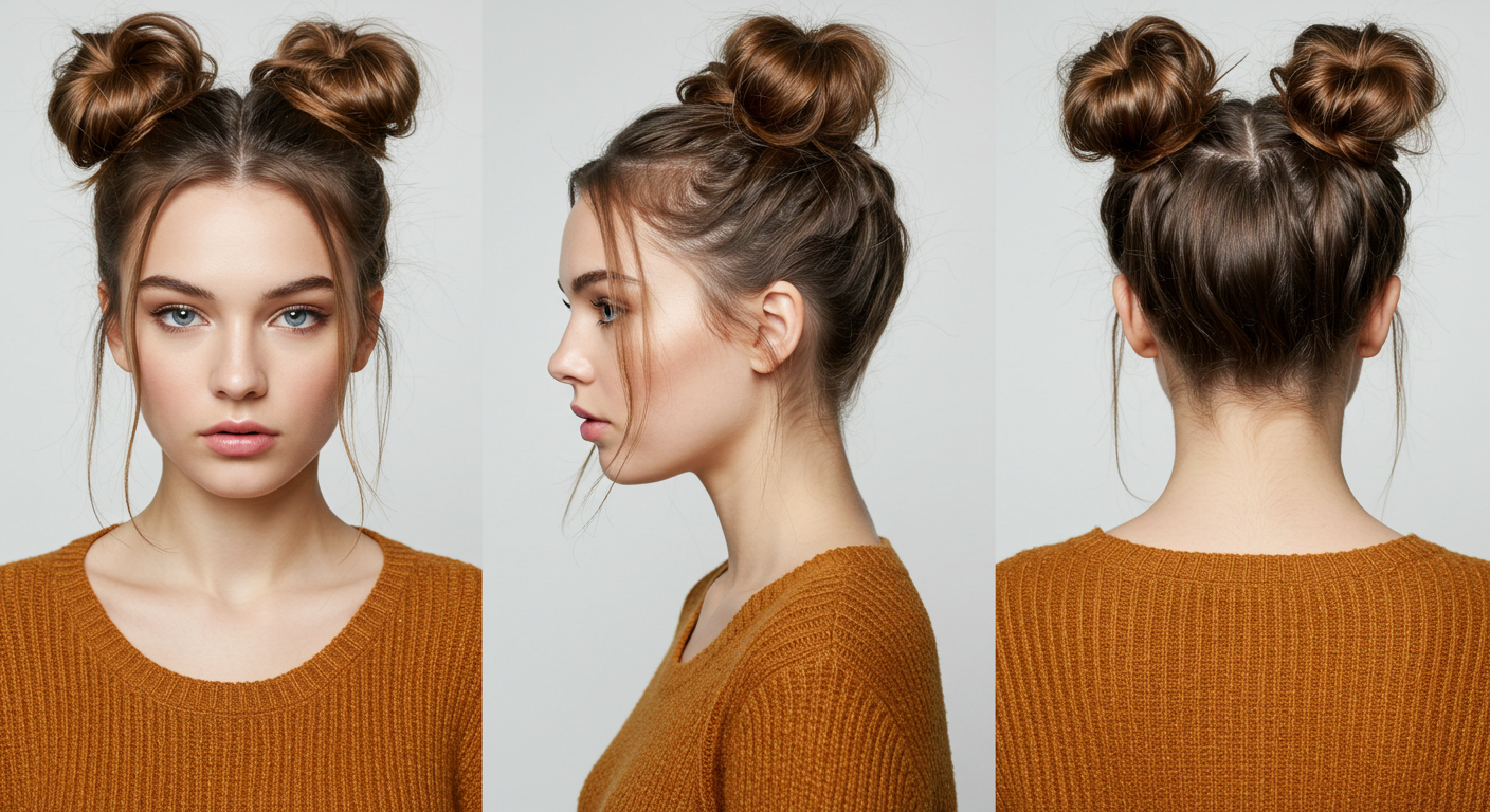 Half-Up Space Buns