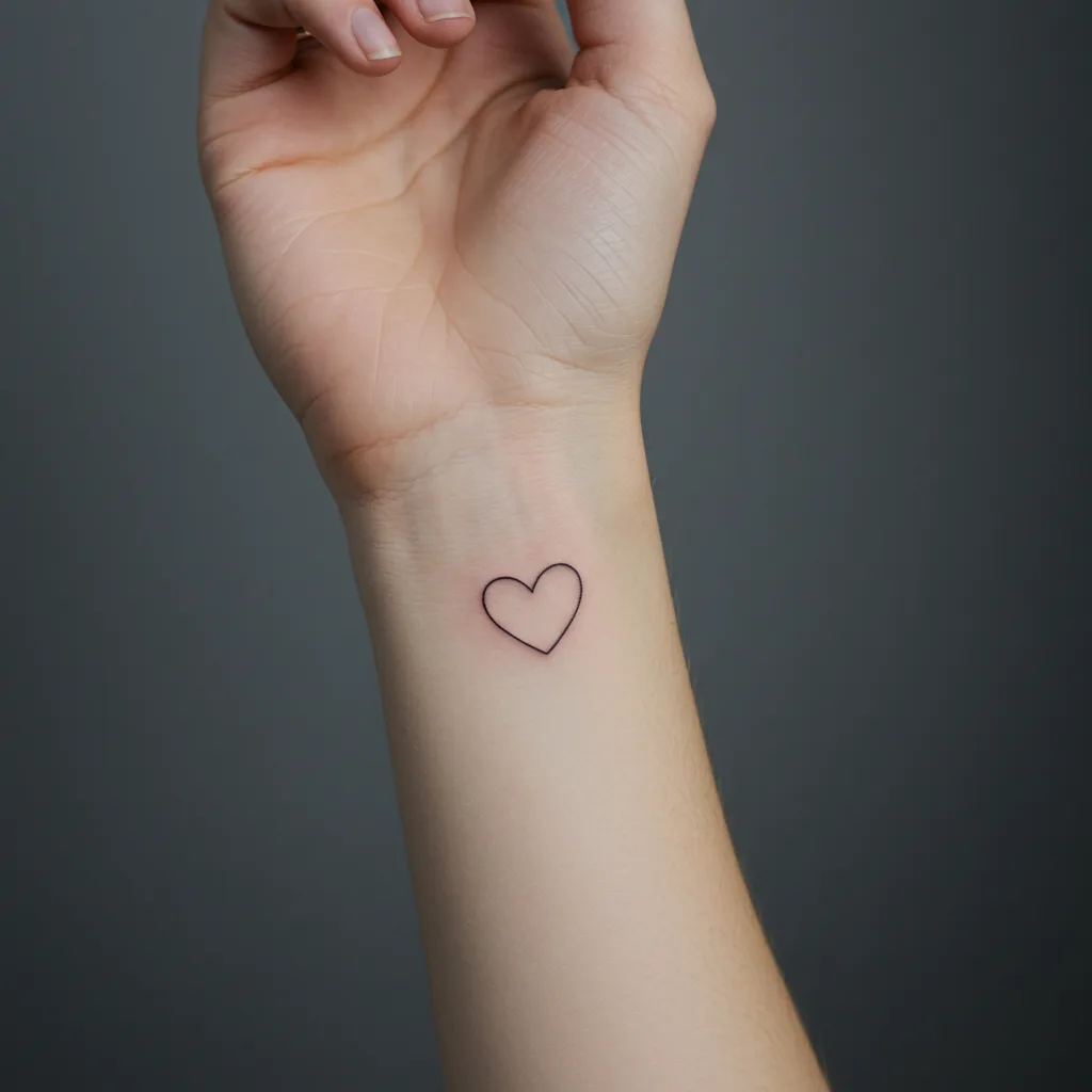 Heart Outline Tattoo