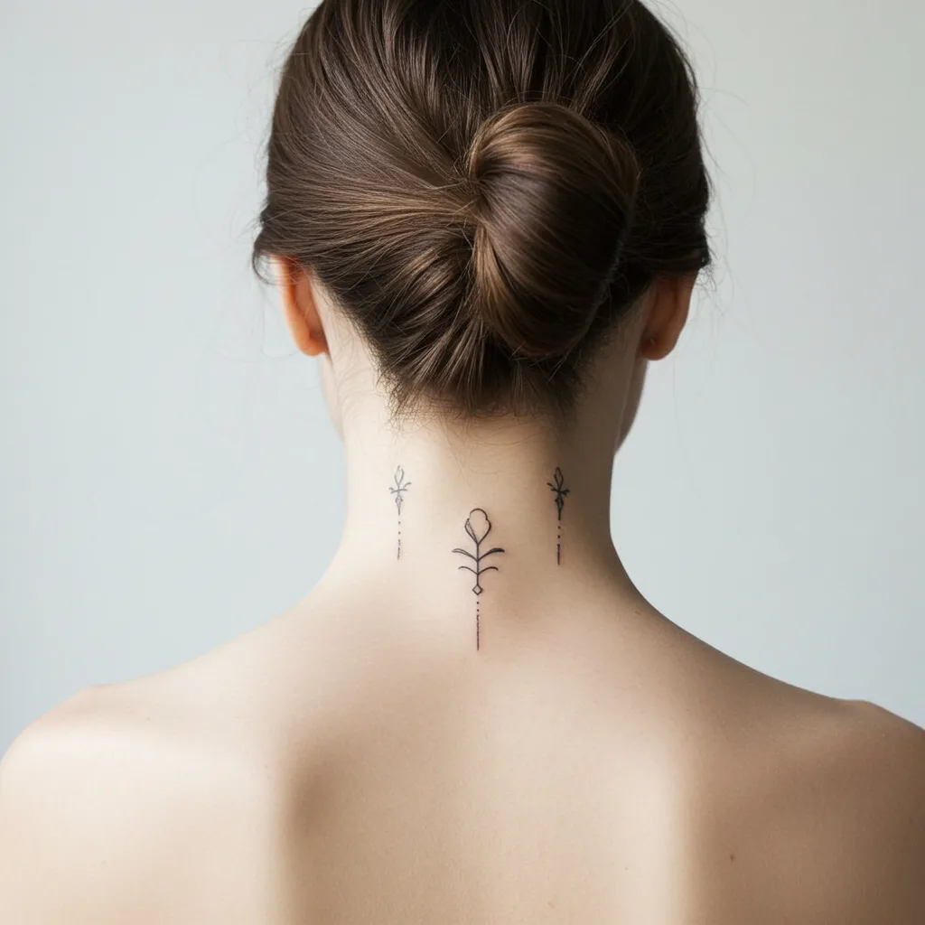 Neck Curve Tattoo