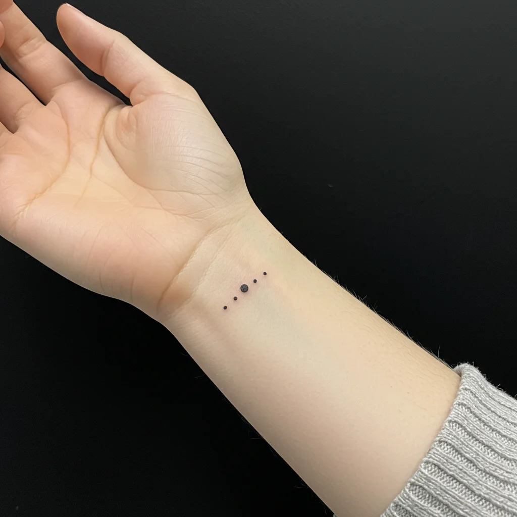 Wrist Dot Cluster Tattoo