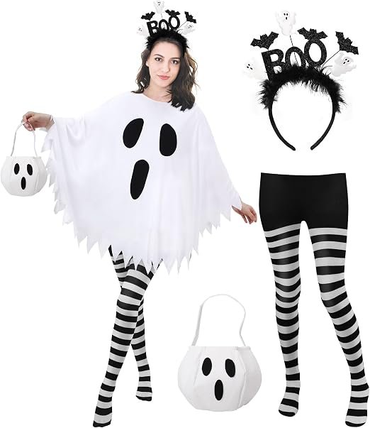 4-Piece Ghost Costume Set - 1