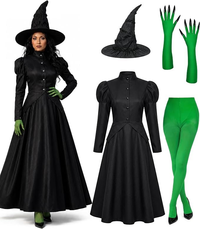 4-Piece Witch Costume Set - 1