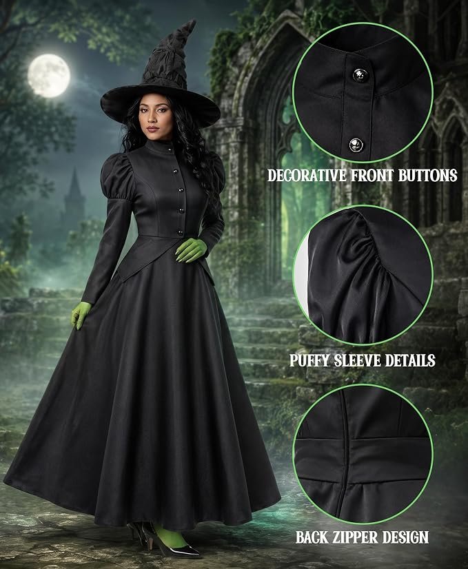 4-Piece Witch Costume Set - 5