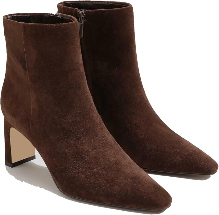 Chunky Heel Square Toe Ankle Boots - 2