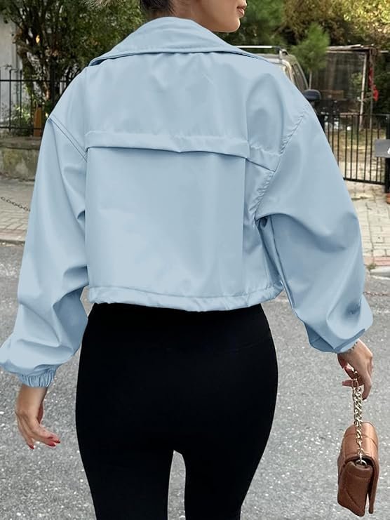 Cropped Lightweight Utility Anorak Jacket - 3