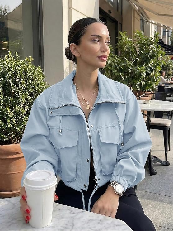 Cropped Lightweight Utility Anorak Jacket - 4